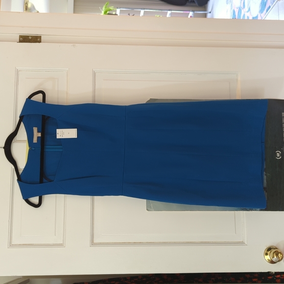 Banana Republic, bright blue sleeveless dress, Size 10 - Picture 2 of 6
